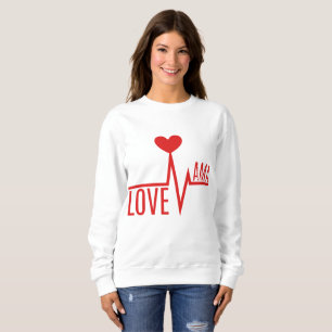 mother mommy mom love heart pulse sweatshirt
