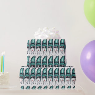 Mother Monster Sassy Teal Beehive Pop Art Drawing Wrapping Paper