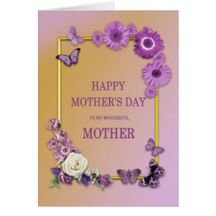 Mother Mothers Day Flowers and Butterflies