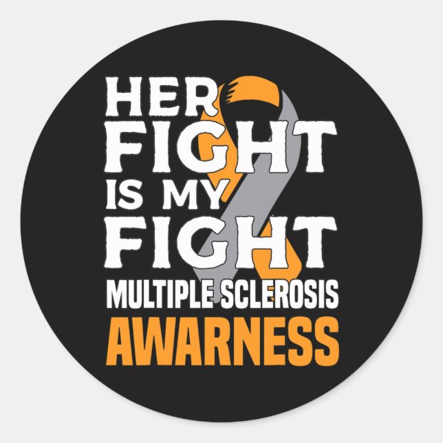 Mother Multiple Sclerosis Awareness Women Ms  Classic Round Sticker (Front)