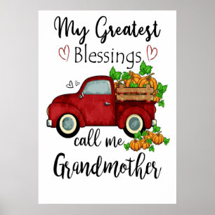 Mother My Greatest Blessings Call Me Grandmother Poster