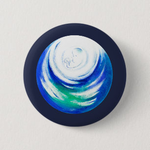 Mother Nature 2 Inch Round Button