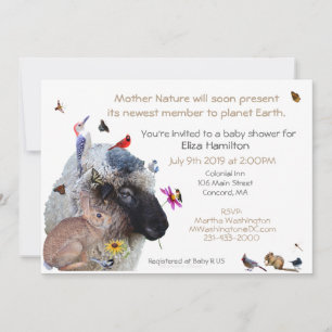 Mother Nature Baby Shower invitation: Invitation