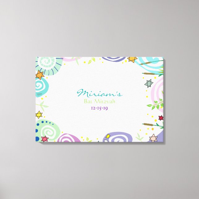 MOTHER NATURE SWIRL Bat Mitzvah Sign In Board (Front)