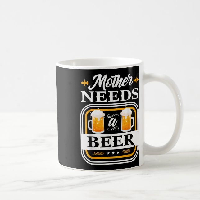 Mother Needs A Beer Bride And Groom Drinker Beers  Coffee Mug (Right)