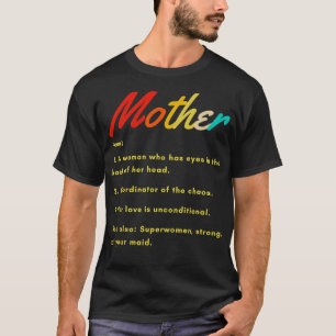 Mother Noun Definition Mom Mommy Meaning Funny Mot T-Shirt