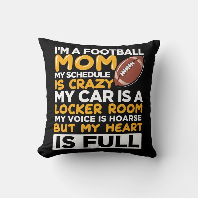Mother of a American Football Team Player Son Throw Pillow (Front)