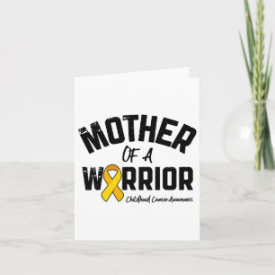 Mother Of A Warrior Childhood Cancer Awareness Mom Card