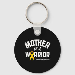 Mother Of A Warrior Childhood Cancer Awareness Mom Keychain