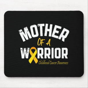 Mother Of A Warrior Childhood Cancer Awareness Mom Mouse Pad