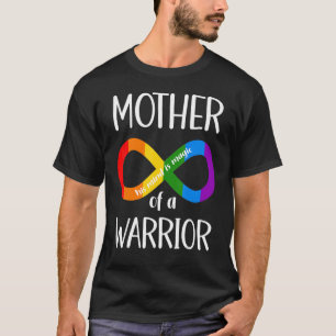 Mother Of A Warrior Family Mom World Autism Awaren T-Shirt