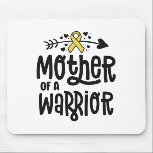 Mother Of A Warrior Gift Family Childhood Cancer A Mouse Pad