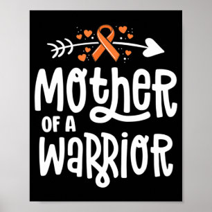 Mother Of A Warrior Mom Family Leukaemia Cancer Aw Poster