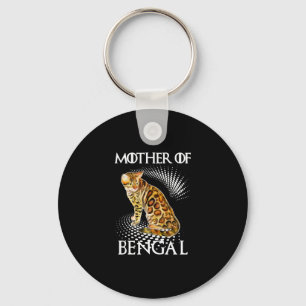Mother Of Bengal Cat Shirt Keychain