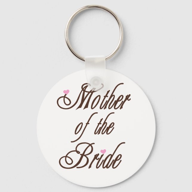 Mother of Bride Classy Browns Keychain (Front)