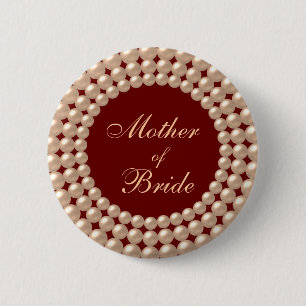 Mother of Bride Pearl Jewelled Button