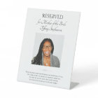 Mother of Bride Save A Seat Wedding Photo Memorial
