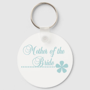 Mother of Bride Teal Elegance Keychain