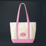 Mother of Bride Tote Bag<br><div class="desc">This tote bag is shown in natural and pink with a mother of bride print. 
Customize this bag or buy as is.</div>