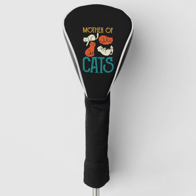 Mother of Cats - Cat Golf Head Cover (Front)