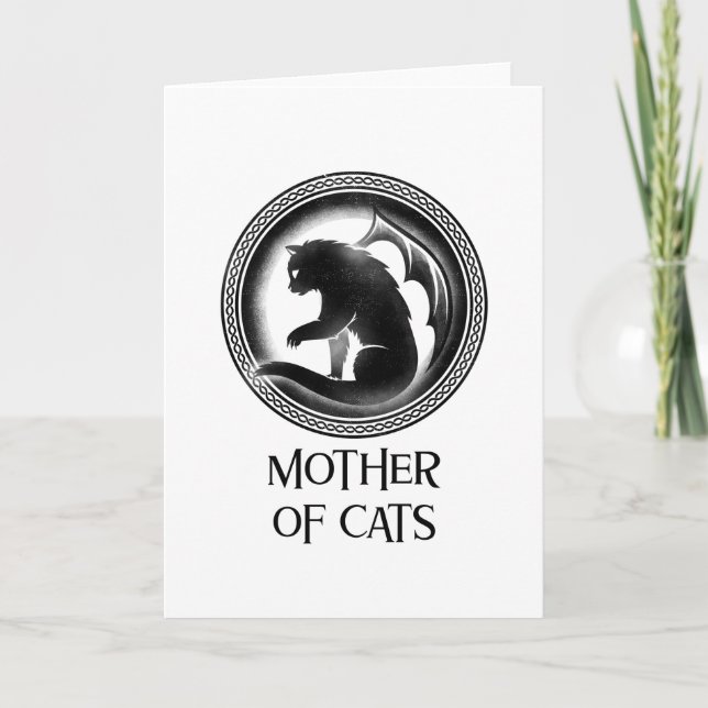 Mother Of Cats Cat Mom Funny Mothers Day Grandma Card (Front)