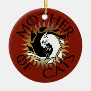 Mother Of Cats Ceramic Ornament