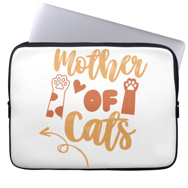 Mother of Cats Laptop Sleeve (Front)
