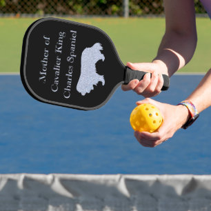 Mother Of Cavalier King Charles Spaniel Silver Pickleball Paddle