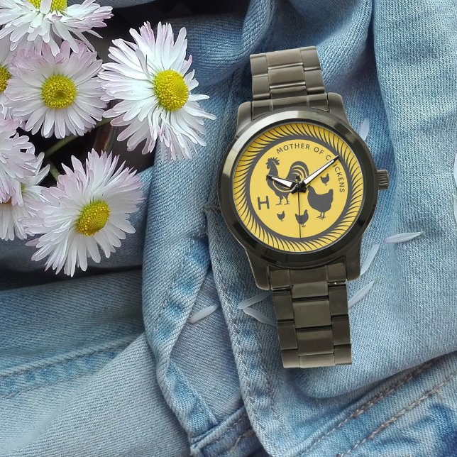 Mother of Chickens Monogram Initial Watch (Creator Uploaded)