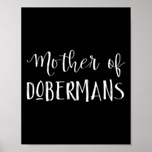 Mother Of Dobermans Christmas Poster