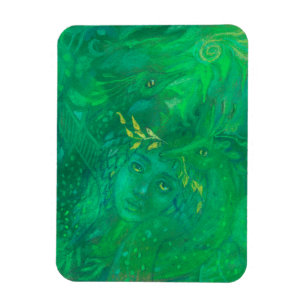 Mother of Dragons Goddess Fantasy Surreal Painting Magnet
