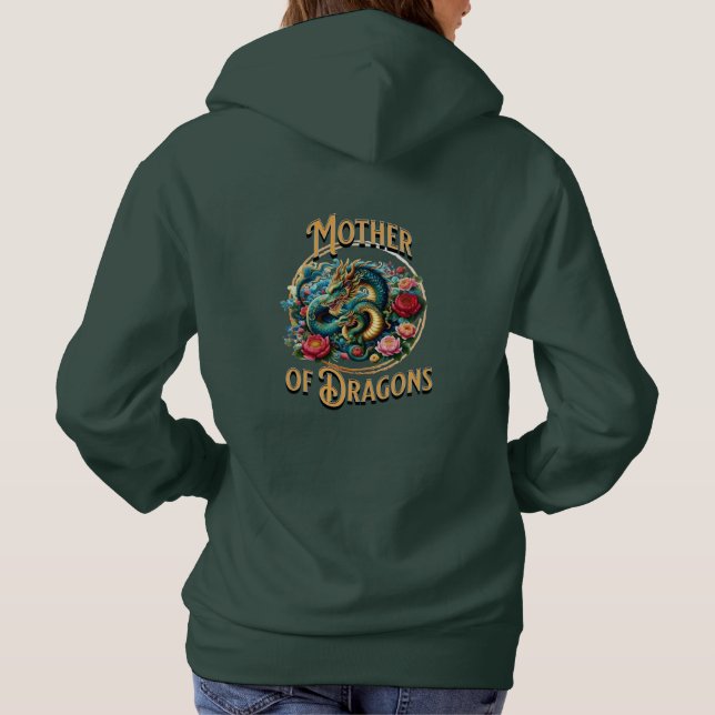 Mother of Dragons Mom and Baby Dragon Hoodie (Back)