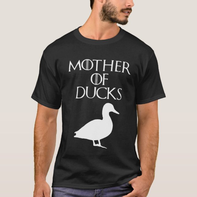 Mother of Ducks Feather Mom T-Shirt (Front)