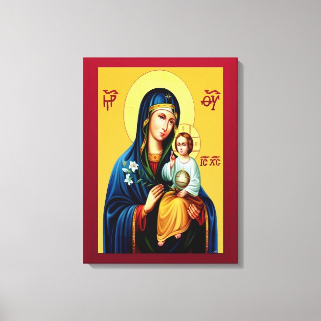 Mother of God new red Canvas Print (Front)