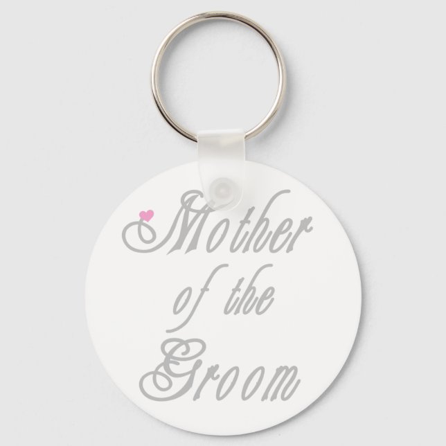 Mother of Groom Classy Greys Keychain (Front)
