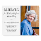 Mother of Groom Save A Seat Photo Memorial Wedding