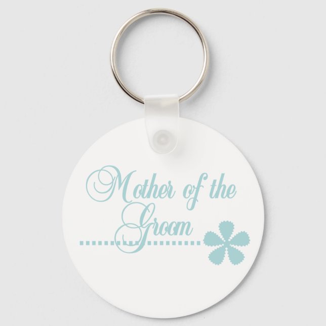Mother of Groom Teal Elegance Keychain (Front)
