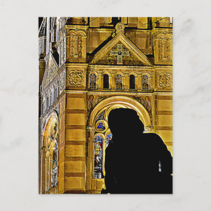 Mother of Joan of Arc prays near Basilique du Bois Postcard