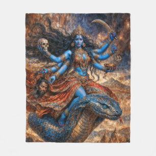 Mother of Liberation Goddess Kali Fleece Blanket