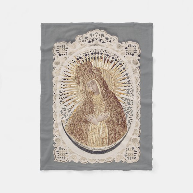 Mother of Mercy Madonna in Prayer ...   Fleece Blanket (Front)
