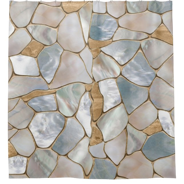 Mother of pearl and Gold cells abstract (Front)