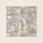 Mother of pearl and Gold cells abstract Scarf<br><div class="desc">Mother of pearl and Gold cells abstract</div>