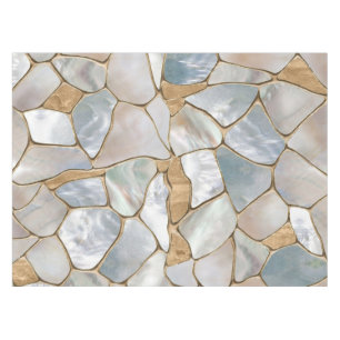 Mother of pearl and Gold cells abstract Tablecloth