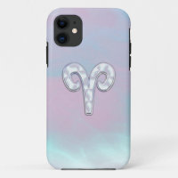 Mother of Pearl Aries Zodiac Symbol Decor