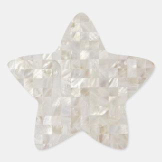 Mother of Pearl, Beige Light  Star Sticker