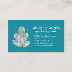 Mother of pearl Crystals Cluster Business Card