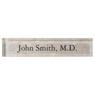 Mother of Pearl Customizable Name Plate