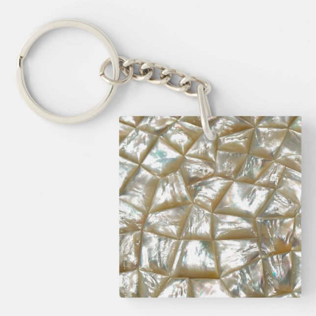 Mother of Pearl Design Keychain (Front)