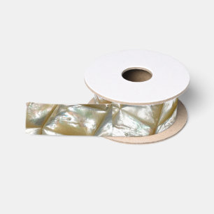 Mother of Pearl Design Satin Ribbon