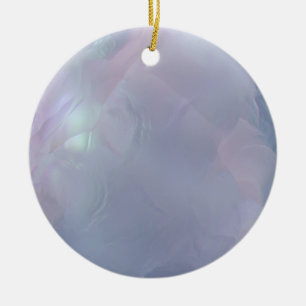 Mother of Pearl Effect Round Ceramic Ornaments